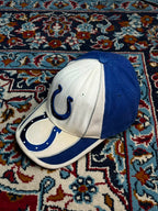 NFL Indianapolis Colts Mens White Blue Horseshoe Embroidered Cap