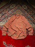 Polo Ralph Lauren Orange Checkered Custom Fit Button Down Shirt - L