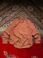 Polo Ralph Lauren Orange Checkered Custom Fit Button Down Shirt - L
