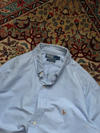 Polo Ralph Lauren Yarmouth Blue Micro Check Button Down Shirt - XL