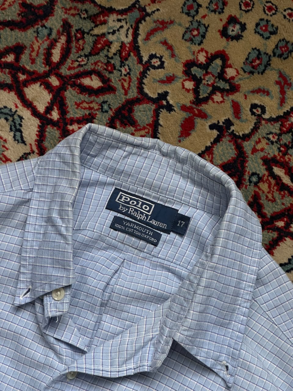Polo Ralph Lauren Yarmouth Blue Micro Check Button Down Shirt - XL