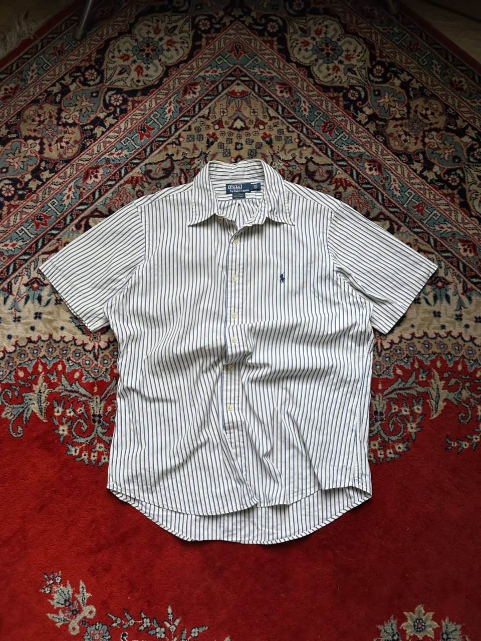 Polo Ralph Lauren Custom Fit Stripe Button Down Dress Shirt - L