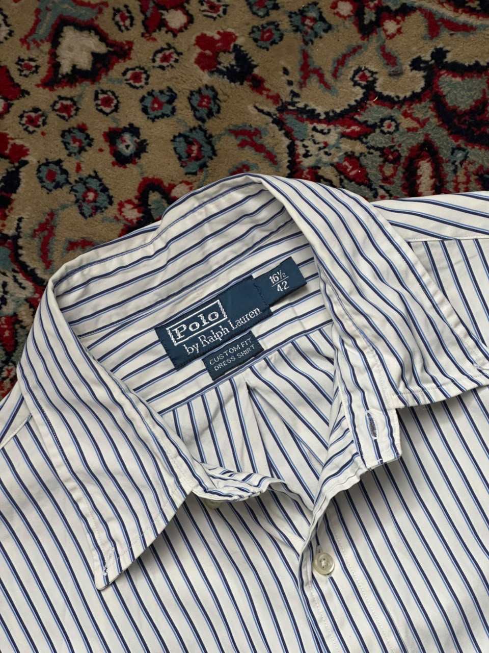 Polo Ralph Lauren Custom Fit Stripe Button Down Dress Shirt - L
