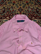 Polo Ralph Lauren Pink Stripe Button Down Shirt - XL