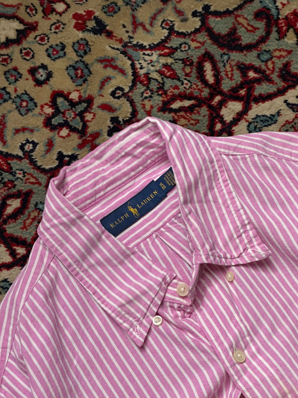 Polo Ralph Lauren Pink Stripe Button Down Shirt - XL