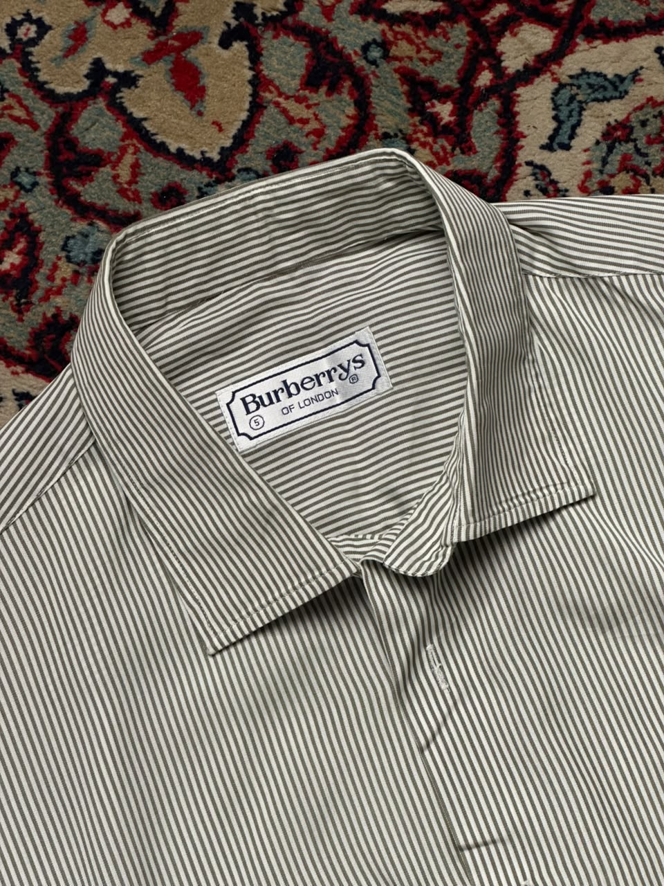 Burberrys London Green Striped Button Down Shirt - XL