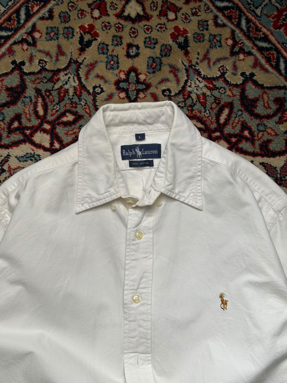 Polo Ralph Lauren White Oxford Button Down Shirt - M
