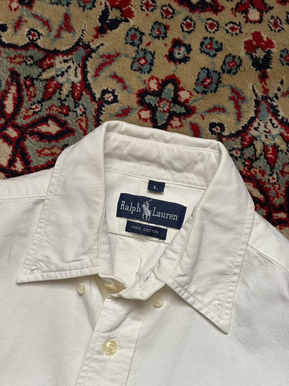 Polo Ralph Lauren White Oxford Button Down Shirt - M