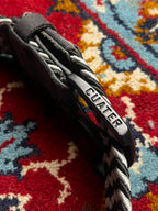 CUATER By TravisMathew Woven Stretch Braided Belt Black Grey Pattern