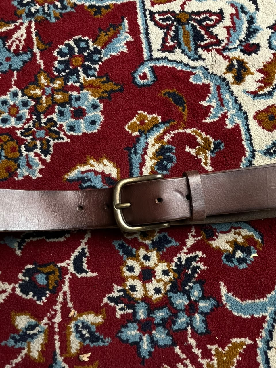 American Eagle Genuine Leather Belt Brass Buckle