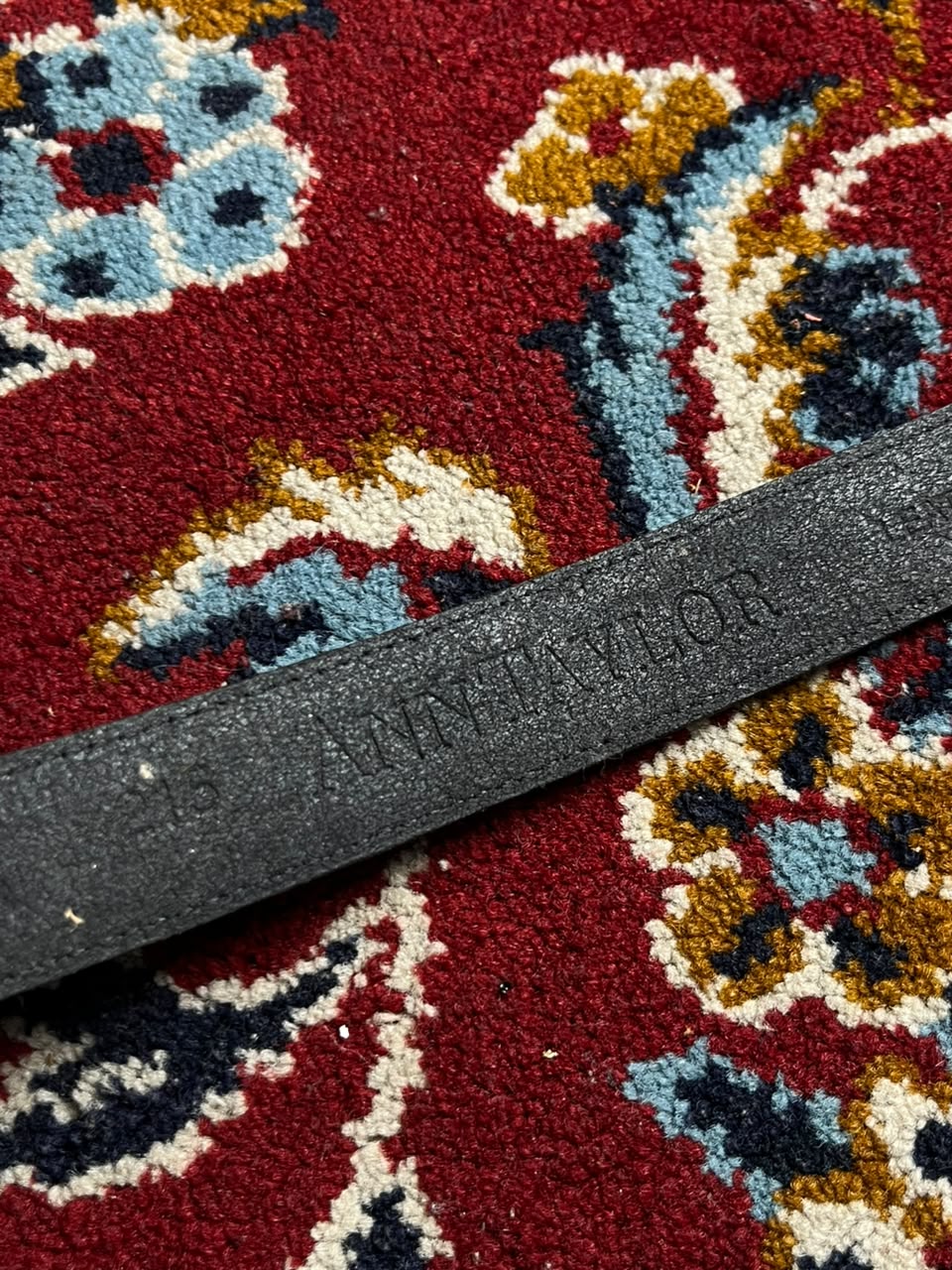 Ann Taylor Black Patent Leather Belt Tortoiseshell Buckle Made In USA