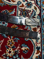 Vintage Silver Scale Metal Mesh Belt Rhinestone Beaded Buckle