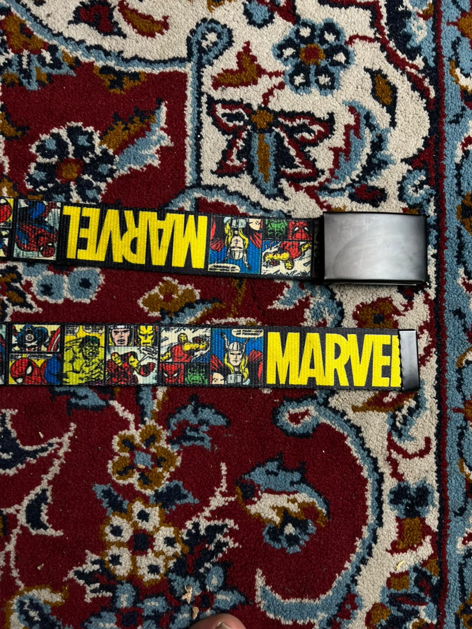 Buckle-Down Marvel Comics Panel Print Webbing Flip-Top Belt