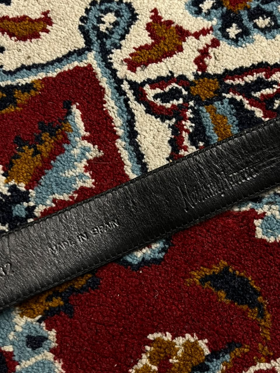 Neiman Marcus Black Lizard Leather Western Belt Silver Buckle  Made In Spain