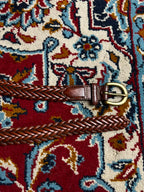 Brighton Brown Braided Woven Leather Belt Brass Buckle