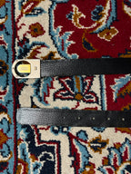 Bally Vintage Reversible Black Brown Leather Belt Two Tone Metal Buckle Made In Italy