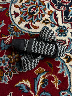 CUATER By TravisMathew Woven Stretch Braided Belt Black Grey Pattern