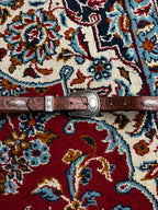 Vintage Western Brown Tooled Leather Belt Engraved Silver Buckle Conchos