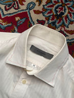 Givenchy Vintage Embroidered Collar Striped Button Down Shirt - M