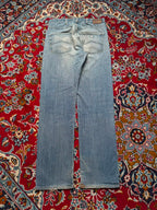 Armani Jeans Comfort Fit Blue Washed Straight Fit Jeans - 32