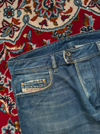Vintage Diesel Italian Made Zipper Pocket Relaxed Fit Jeans - 32