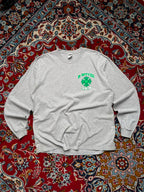 Vintage Gildan Grey Printed Long Sleeve Shirt - L