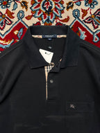 Vintage Burberry London Black Polo Tee - M