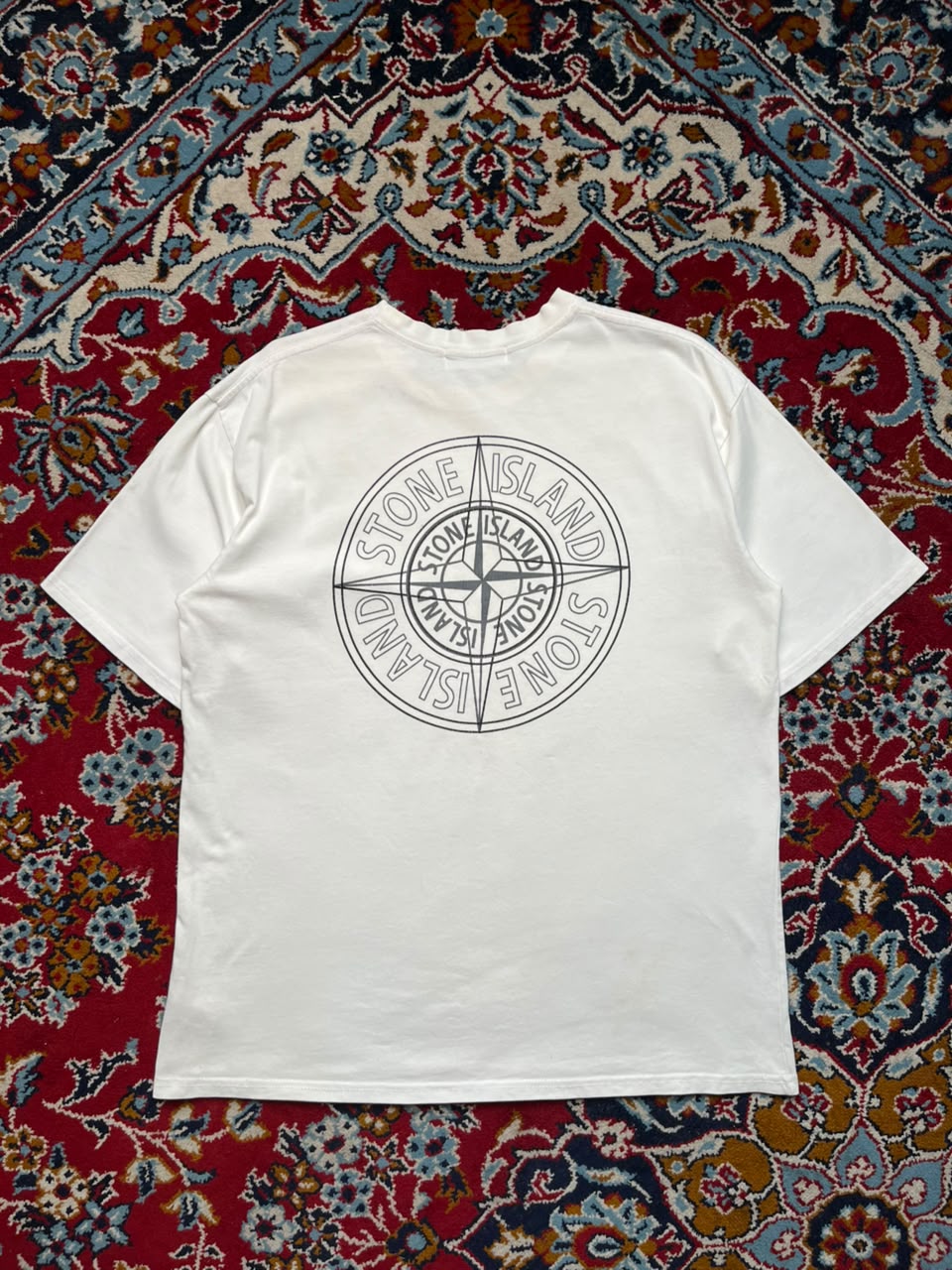 Vintage Stone island White Cotton Tee - M