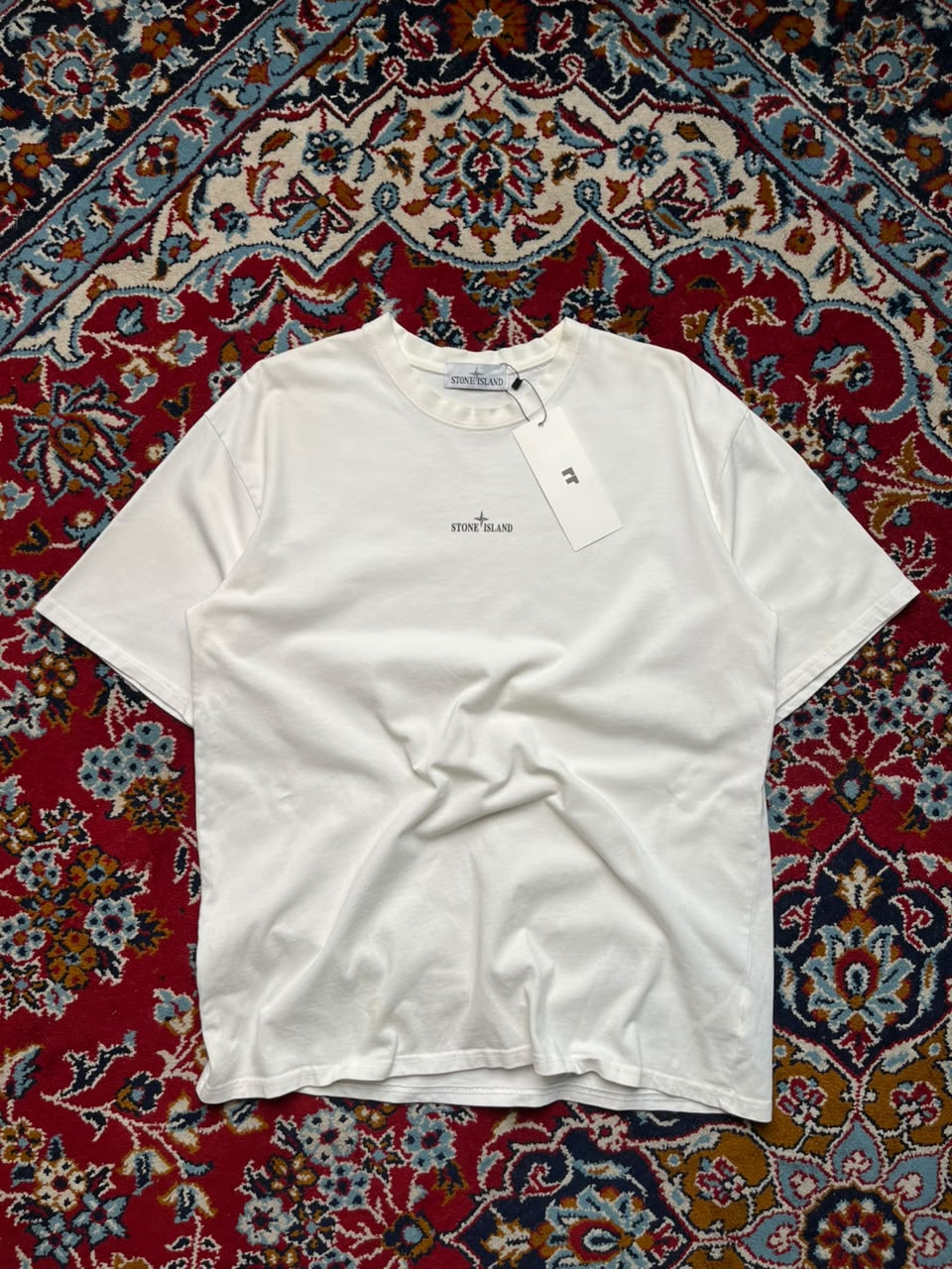 Vintage Stone island White Cotton Tee - M