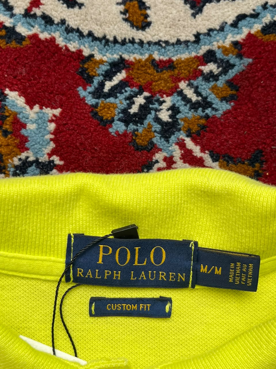 Polo Ralph Lauren Custom Fit Yellow Polo Tee - M