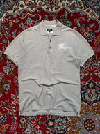 Vintage Burberry London Grey Polo Tee - M