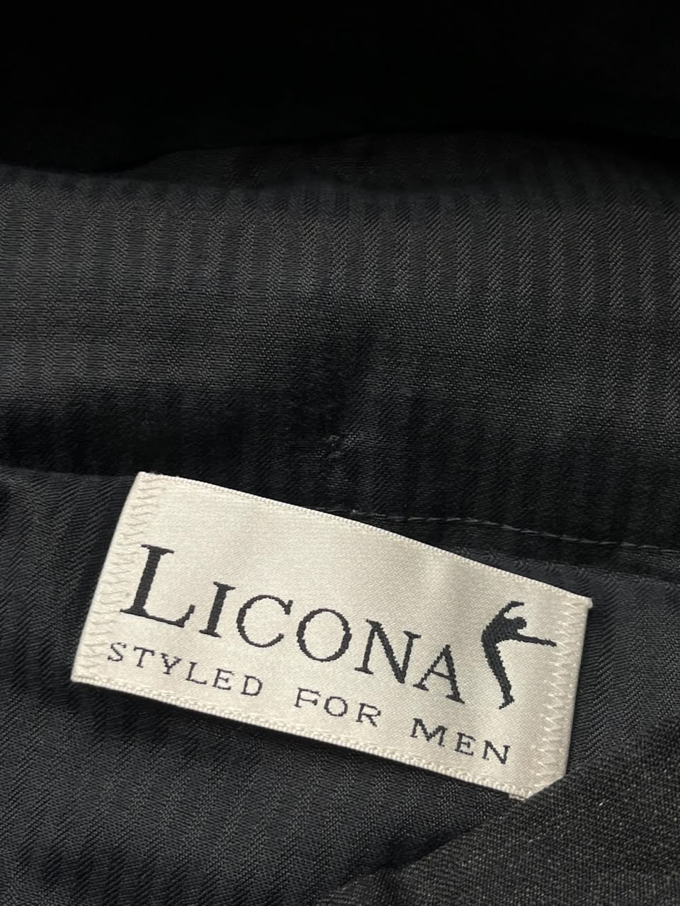 Licona Super 100s Fine Merino Wool Pleated Cuffed Dark Charcoal Dress Pants - 32