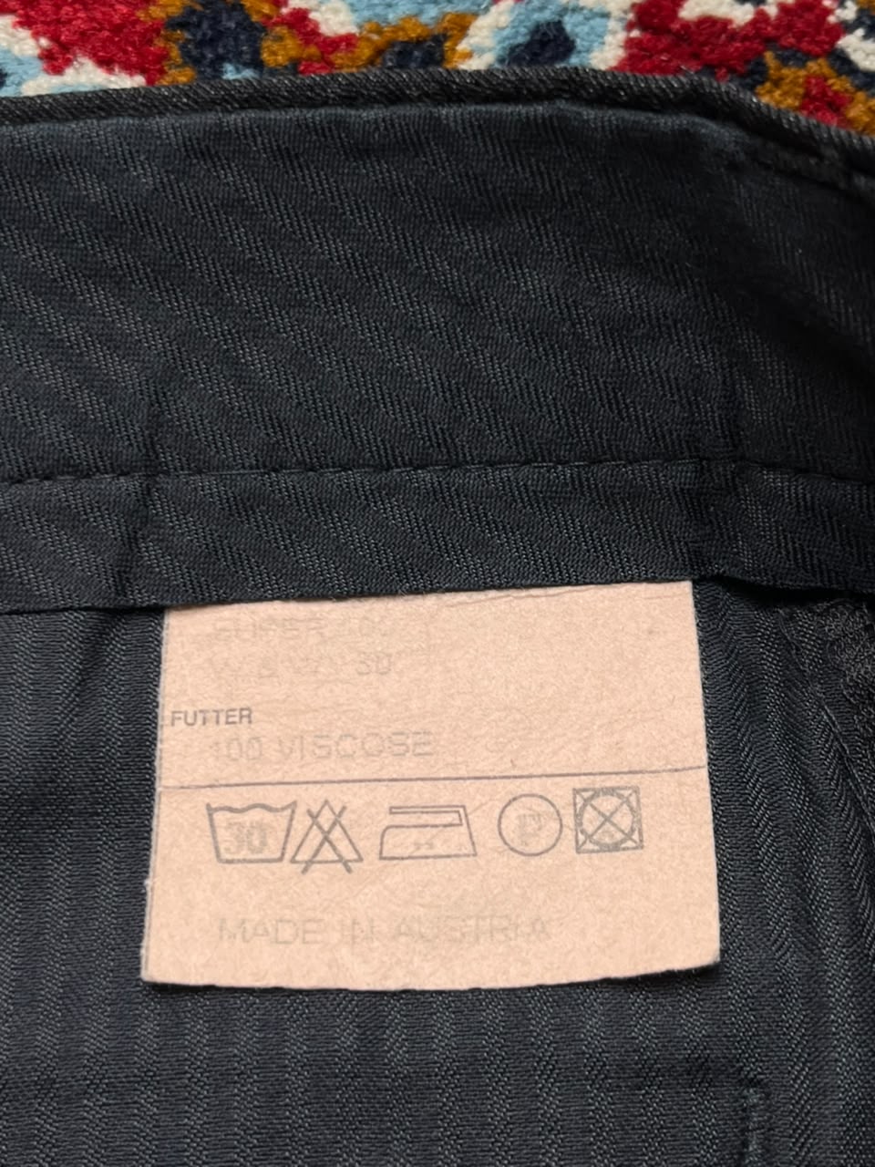 Licona Super 100s Fine Merino Wool Pleated Cuffed Dark Charcoal Dress Pants - 32