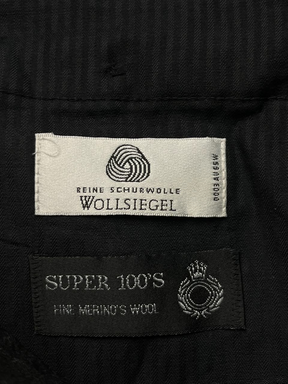 Licona Super 100s Fine Merino Wool Pleated Cuffed Dark Charcoal Dress Pants - 32