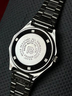 Vintage 1980s Ricoh Automatic 21 Jewels Blue Dial Watch Hexagon Case