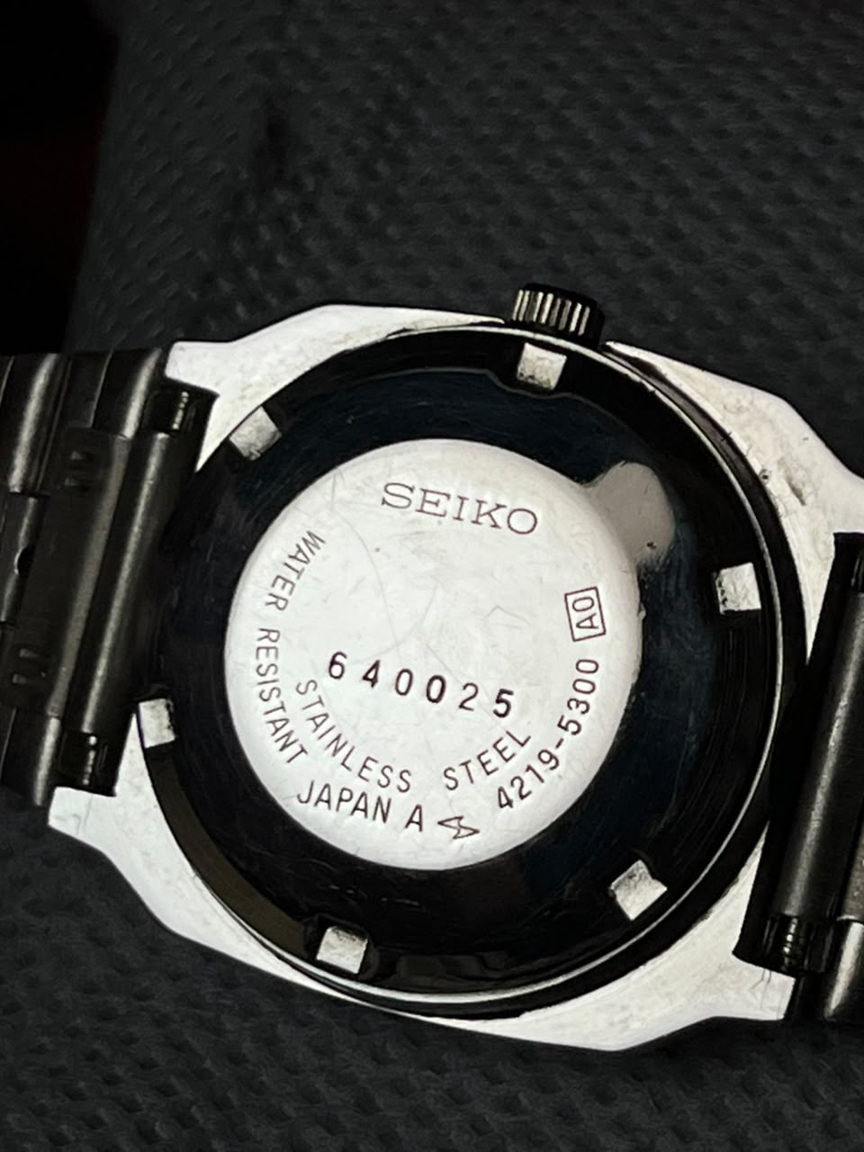 Vintage 1986 Seiko 5 Automatic TV Case  Silver Dial Watch