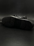 HUGO BOSS Mens Black Leather Strap Slip On Drivers  - 44