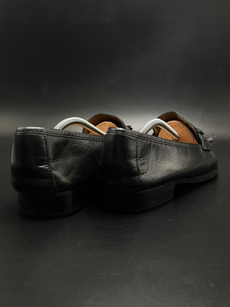 Nunn Bush Black Leather Kiltie Tassel Loafers - 46
