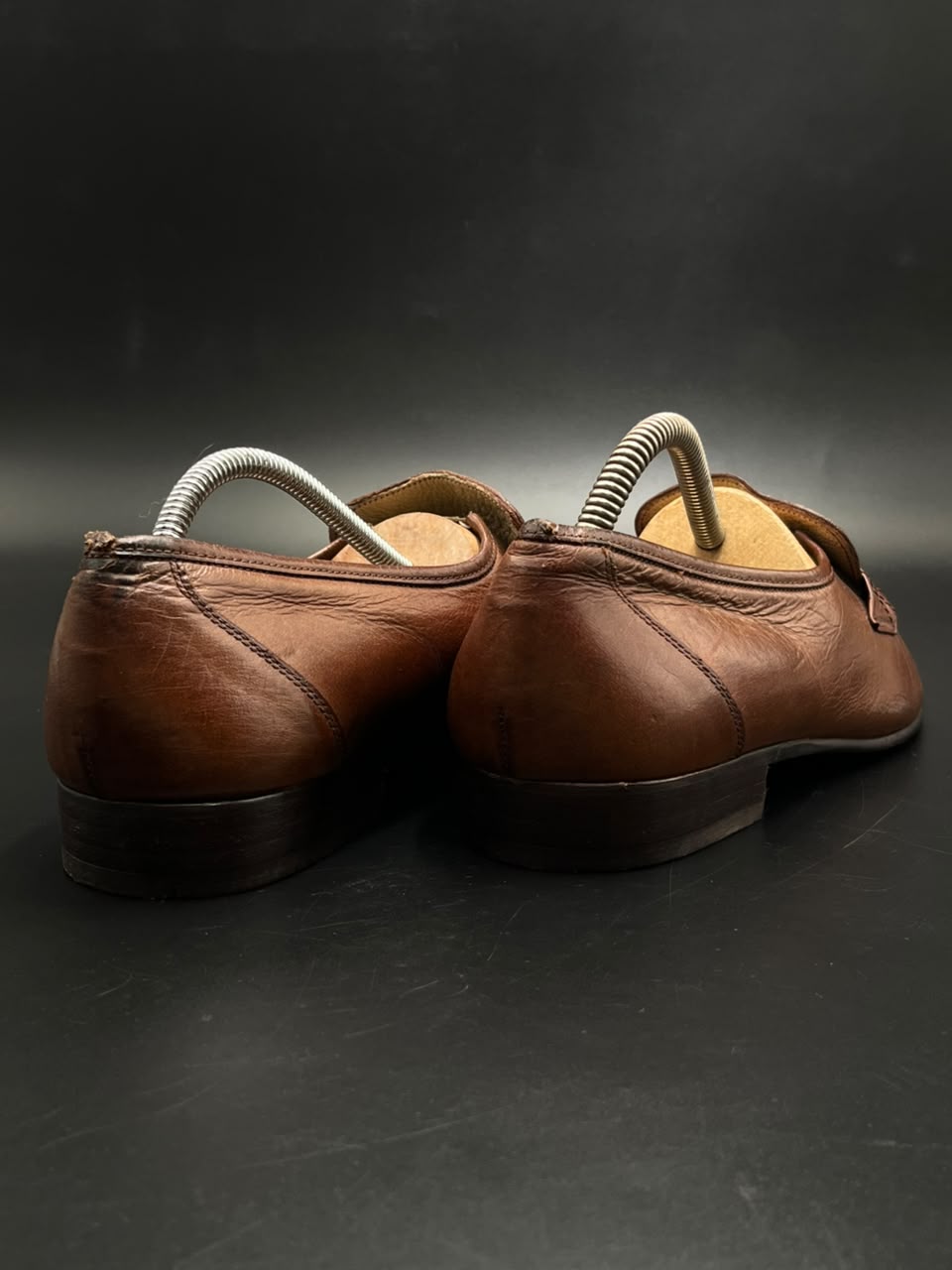 Salamander Germany Cognac Brown Soft Leather Moc Toe Loafers - 40