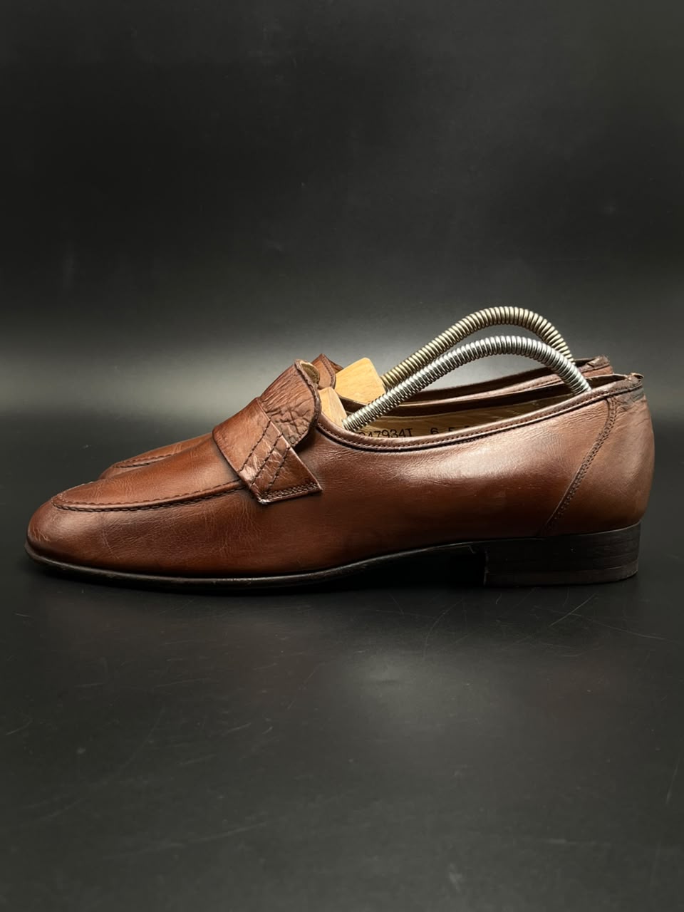 Salamander Germany Cognac Brown Soft Leather Moc Toe Loafers - 40