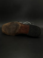 BOSS Hugo Boss Mens Black Leather Square Toe Derby  Shoes - 43.5