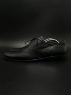 BOSS Hugo Boss Mens Black Leather Square Toe Derby  Shoes - 43.5