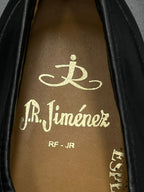 J.R. Jimenez Mens Black Leather Bit Loafers - 41