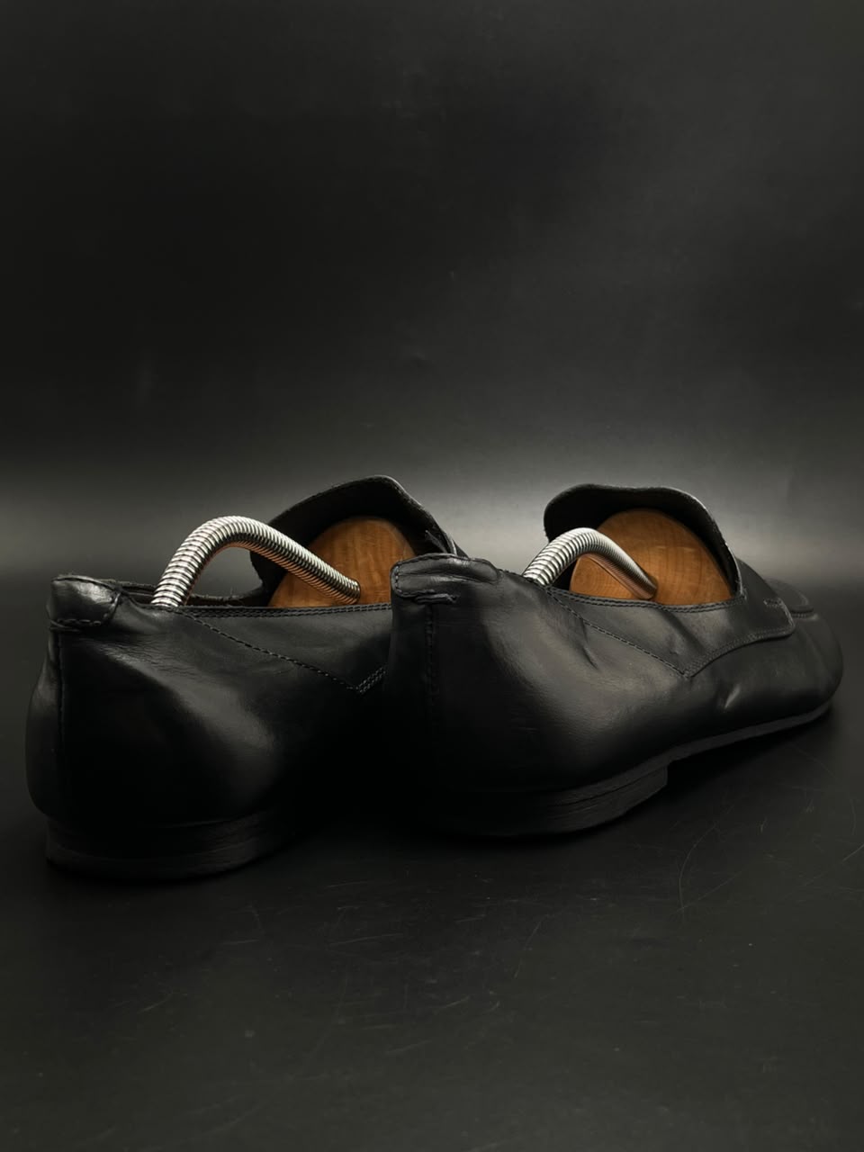 Pantanetti Made In Italy Soft Black Leather loafers - 44