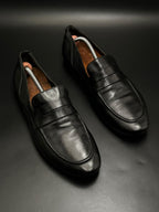 Pantanetti Made In Italy Soft Black Leather loafers - 44