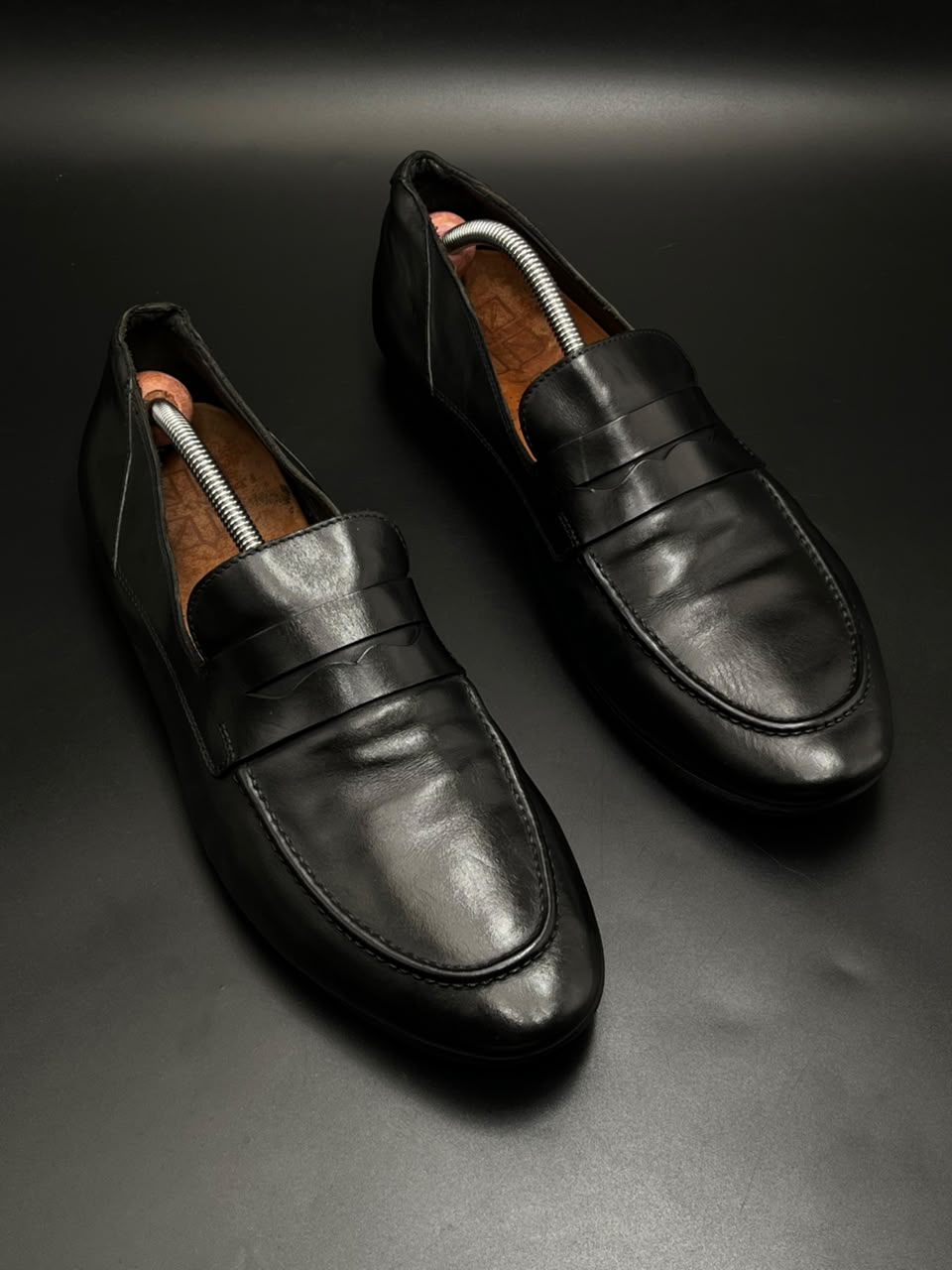 Pantanetti Made In Italy Soft Black Leather loafers - 44
