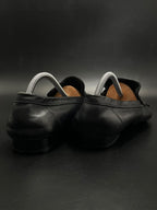 Salvatore Ferragamo Florence Black Leather Moc Toe Loafers - 42