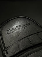 Salvatore Ferragamo Florence Black Leather Moc Toe Loafers - 42