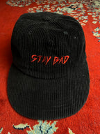 Billy Bones Club "Stay Bad" Corduroy Cap - Black