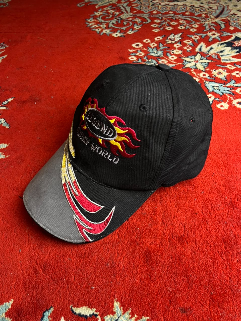 Vintage Legend Holiday World Flame Embroidery Baseball Cap